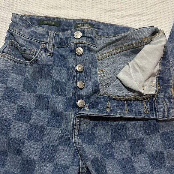 Wild Fable (Target) Checker Print Denim Jeans - Picture 2 of 4